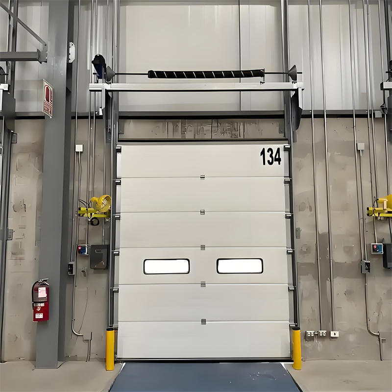 12m-Wide 8m-High Automatic Steel Rolling Industrial Sectional Overhead Door For Facility Access