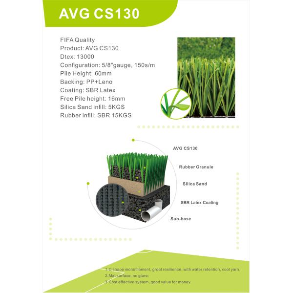 Artificial Grass Baseball Turf Football Grass For Soccer Ground 60mm