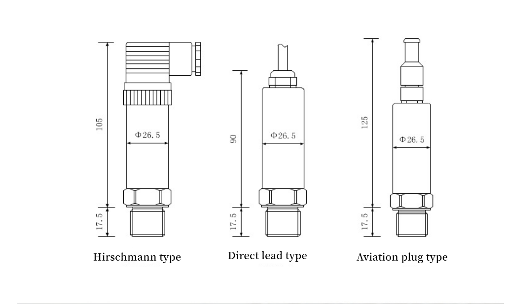 4-20mA 0-5V 100kpa-100Mpa Air Water Pressure Transducer Vacuum Pressure Sensor Transmitter