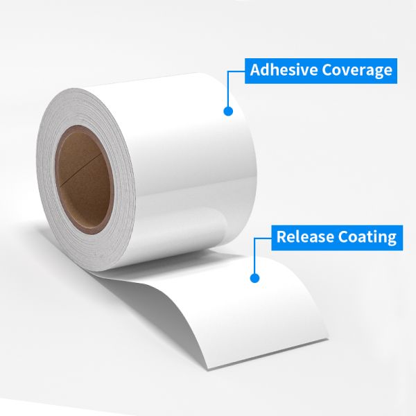Supermarket White Self Adhesive Label Sticker 40mm Direct Thermal Label Adhesive