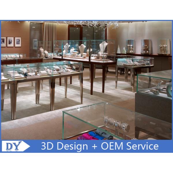Металлический бутик ювелирные витрины дисплей закаленное стекло сверху и боков