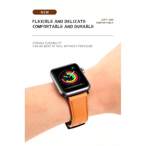 Настоящие кожаные ремни для смарт-часов для iWatch 38 мм 40 мм 42 мм 44 мм 45 мм 100%