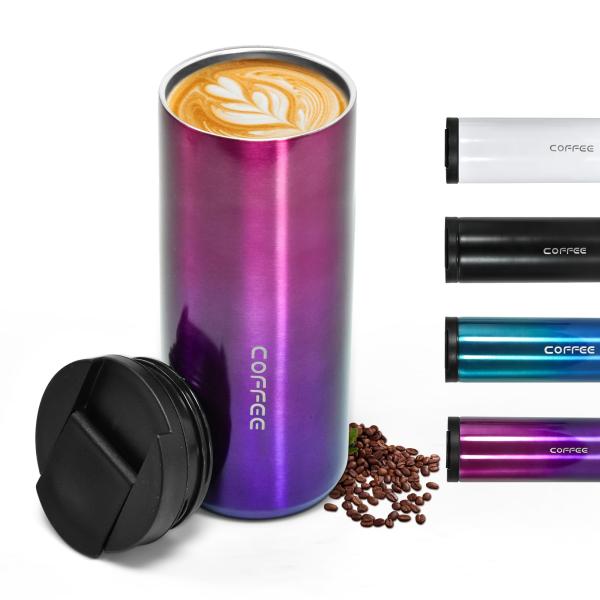 Dispenser de bouteille de tasse de thé à double paroi Vacuum Café isolé Boisson d'eau Sport imperméable Para Café Finest Collection