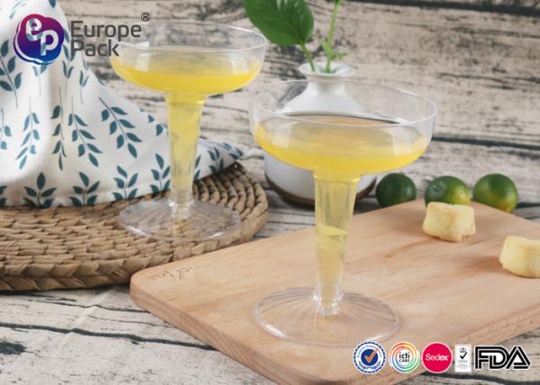BPA Free Good Grade Personalized Plastic Champagne Flutes For Wedding