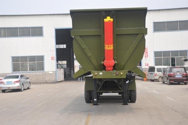 Self-dumping 3 Axle Rear Dump Truck Semi Trailer Tipper Trailer Heavy Duty Hydraulic