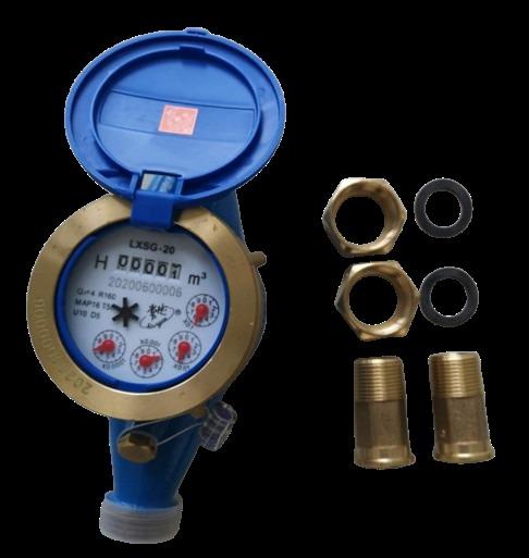 Magnetic Drive 1/2 Inch R160 Multi Jet Cold Water Meter Cast Iron Body External Adjustment OEM Support Horizontal Installation