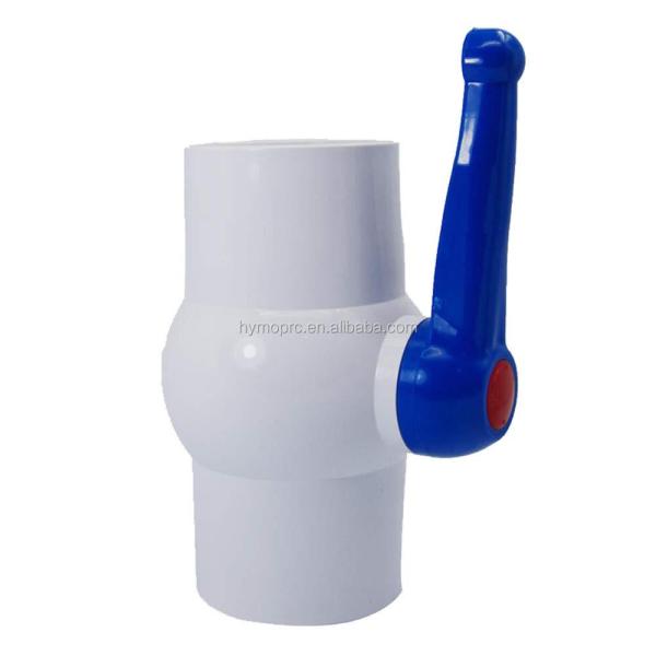 Leading PVC Ball Valve 1.0MPA Pressure Blue Plastic Threaded Water Pipe Valve 1/2 Inch