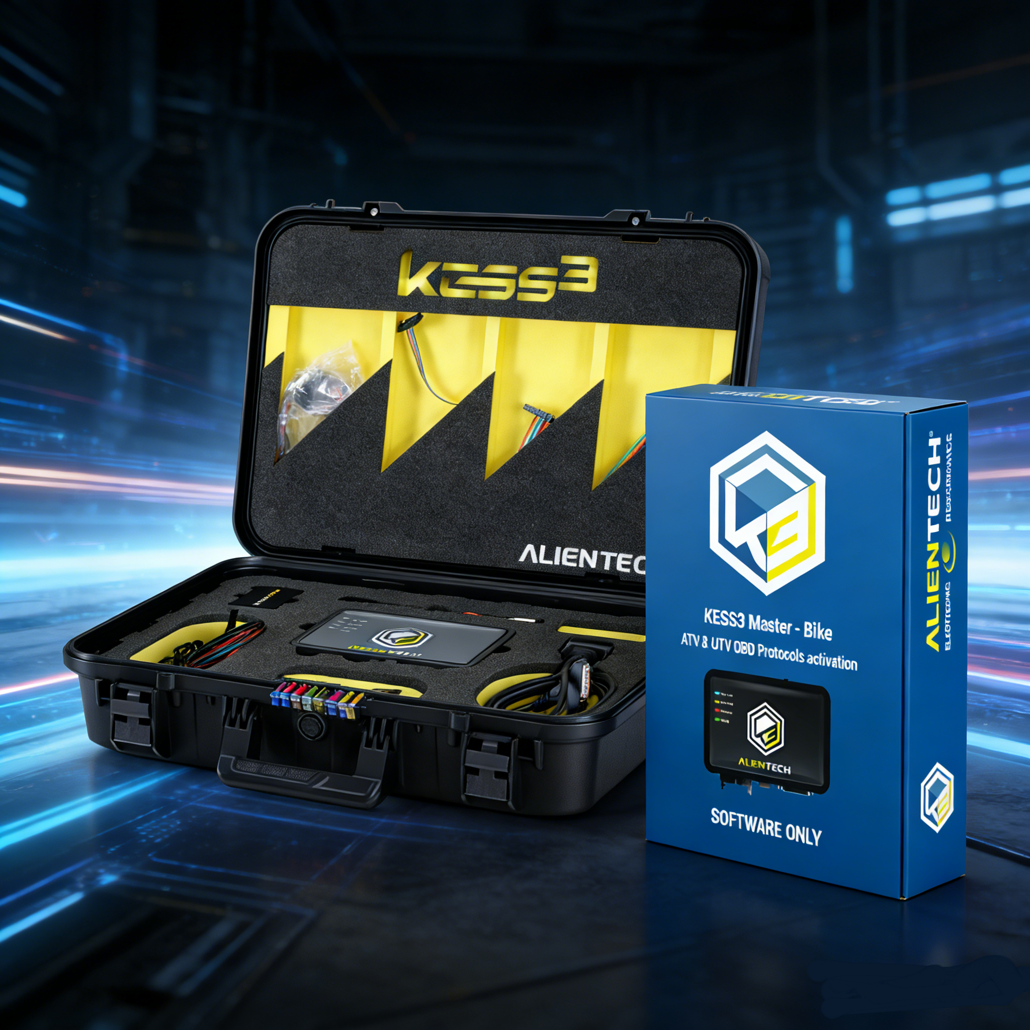 Motorcycle ATV KESS3 Master Kit Alientech ECU Chip Tuning Powersports OBD Hardware Software