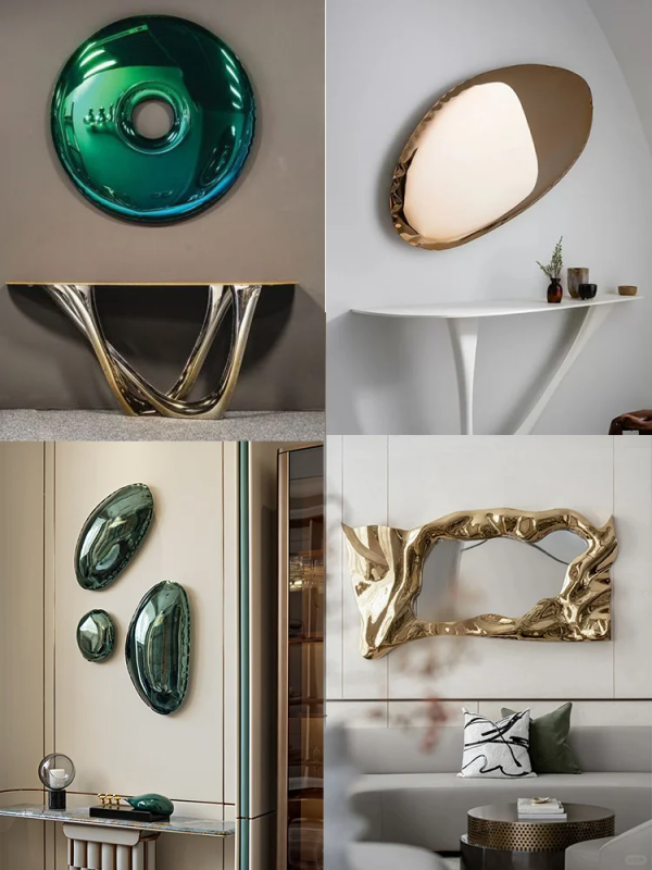 Pop Modern Home High Quality Glass Mirror Metal Wall  Art Decor Sculpture for Sale