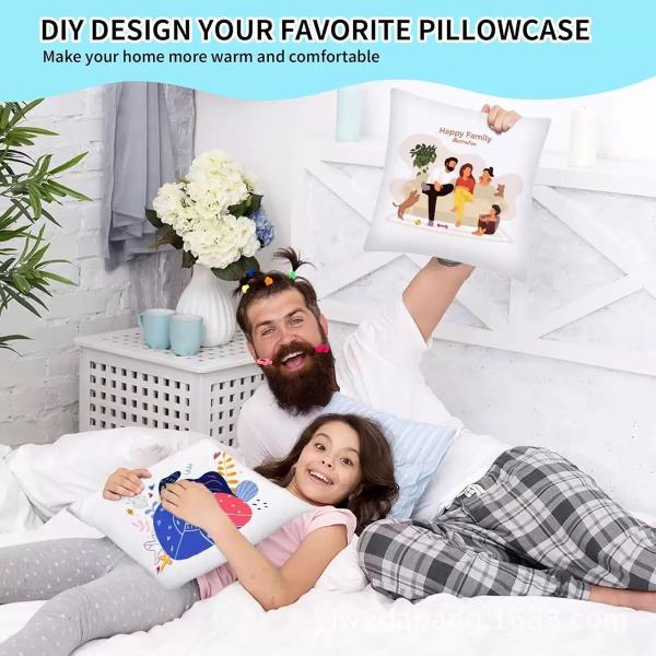 Sublimation Heart Pillow Peach Skin Polyester Sublimation Cushion Cover Blanks