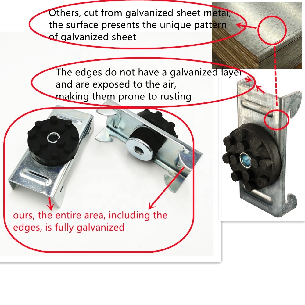 Green Sound Isolation Clips Installation Hat Furring 62MM Ceiling Sound Isolation Clips