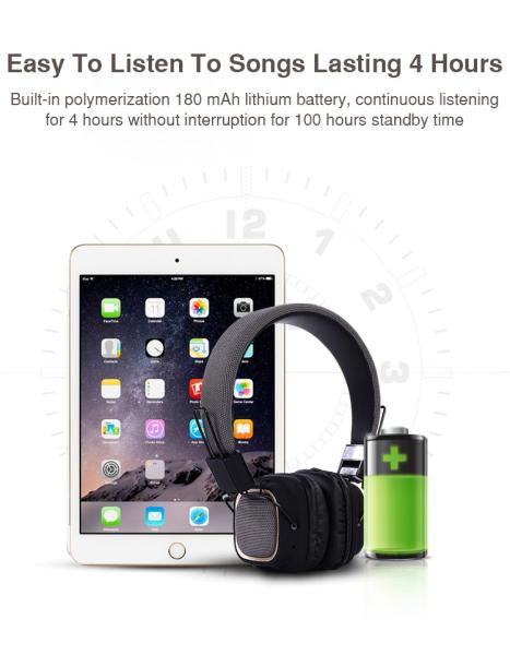 Folding wireless Bluetooth 4.2 headset high-definition mic stereo music headset for iphone, xiaomi PK Marshall major