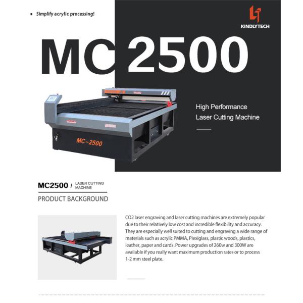 1250*2500mm CO2 Laser Cutter Machine Cutting Machine With 150w Laser Tube