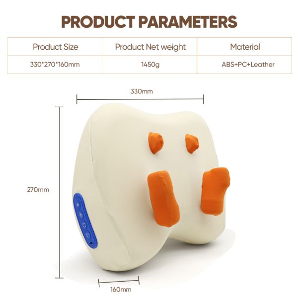 Portable Shiatsu Neck Massager with 6D Kneading Massage and Heat Therapy for Neck and Shoulder Relief
