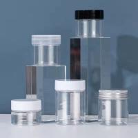 500ml reciclou o frasco cosmético plástico claro para o corpo esfrega