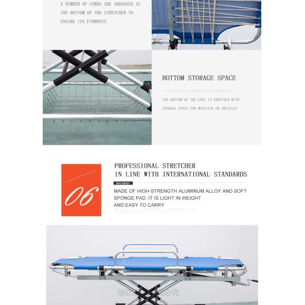 Medical Care Evacuation Stretcher Blue With Sturdy Construction