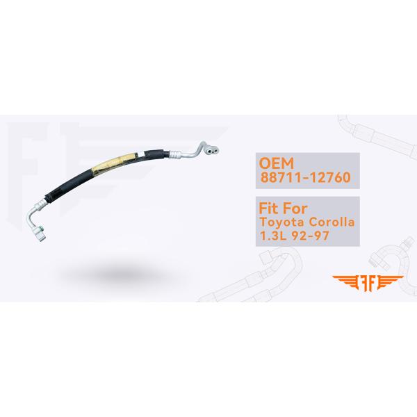 88711-12760 Toyota Corolla 1.3L Discharge Air Conditioner Pipeline 92-97