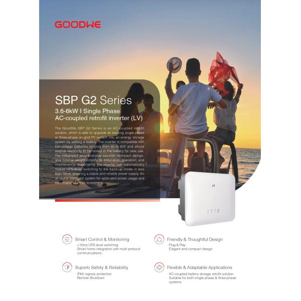 Invertidor solar híbrido de la serie SBP G2 Goodwe Invertidor híbrido GW6000-SBP-20 6kW almacenamiento de energía solar híbrida de fase única