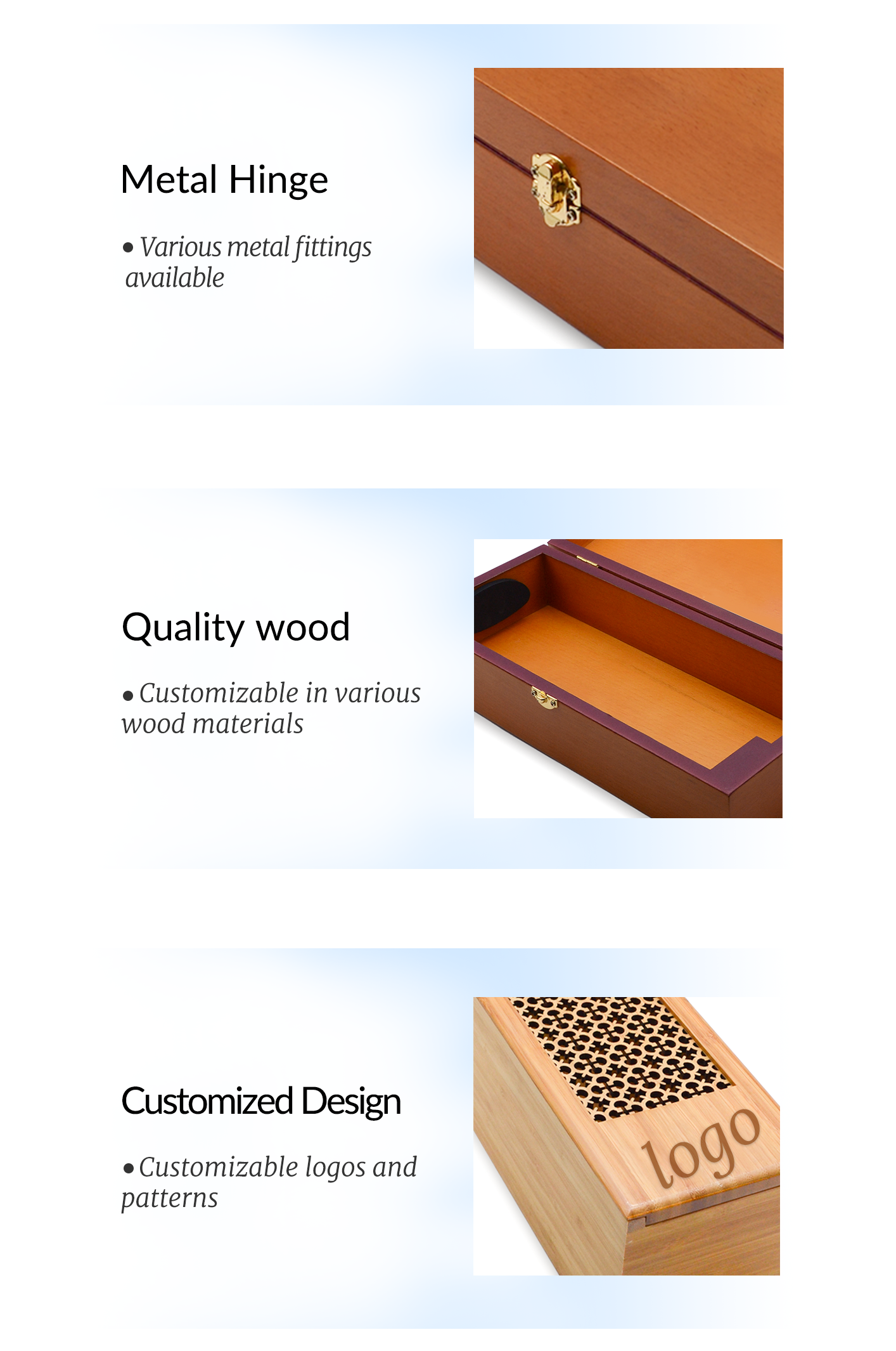 Luxury  Hand-polished Wood Maple Wood Wine Gift Packaging Box for Corporate