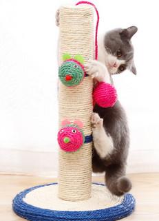 Small Sisal Cat Indoor Climbing Frame Scratcher Column Frame Claw Point