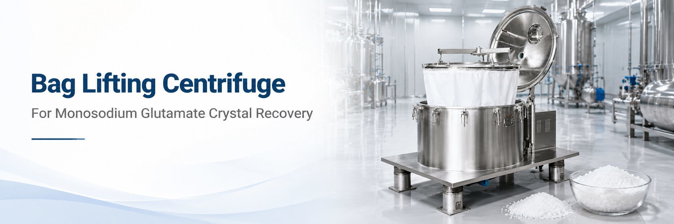 Bag Lifting Centrifuge for Monosodium Glutamate Crystal Recovery