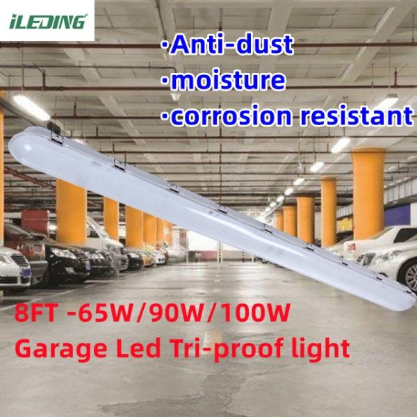 65W Led Workshop Light With Motion Sensor PC frosted Cover Tri-proof Vapor Tight Light