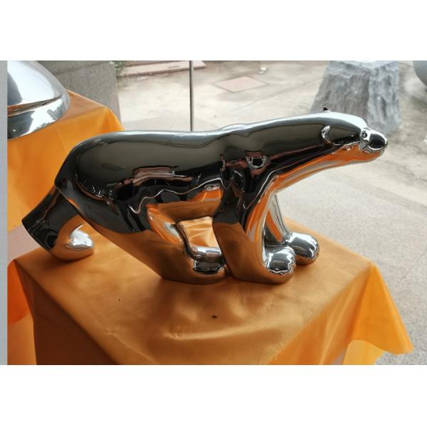 Decorative Polished Stainless Steel Bear Sculpture