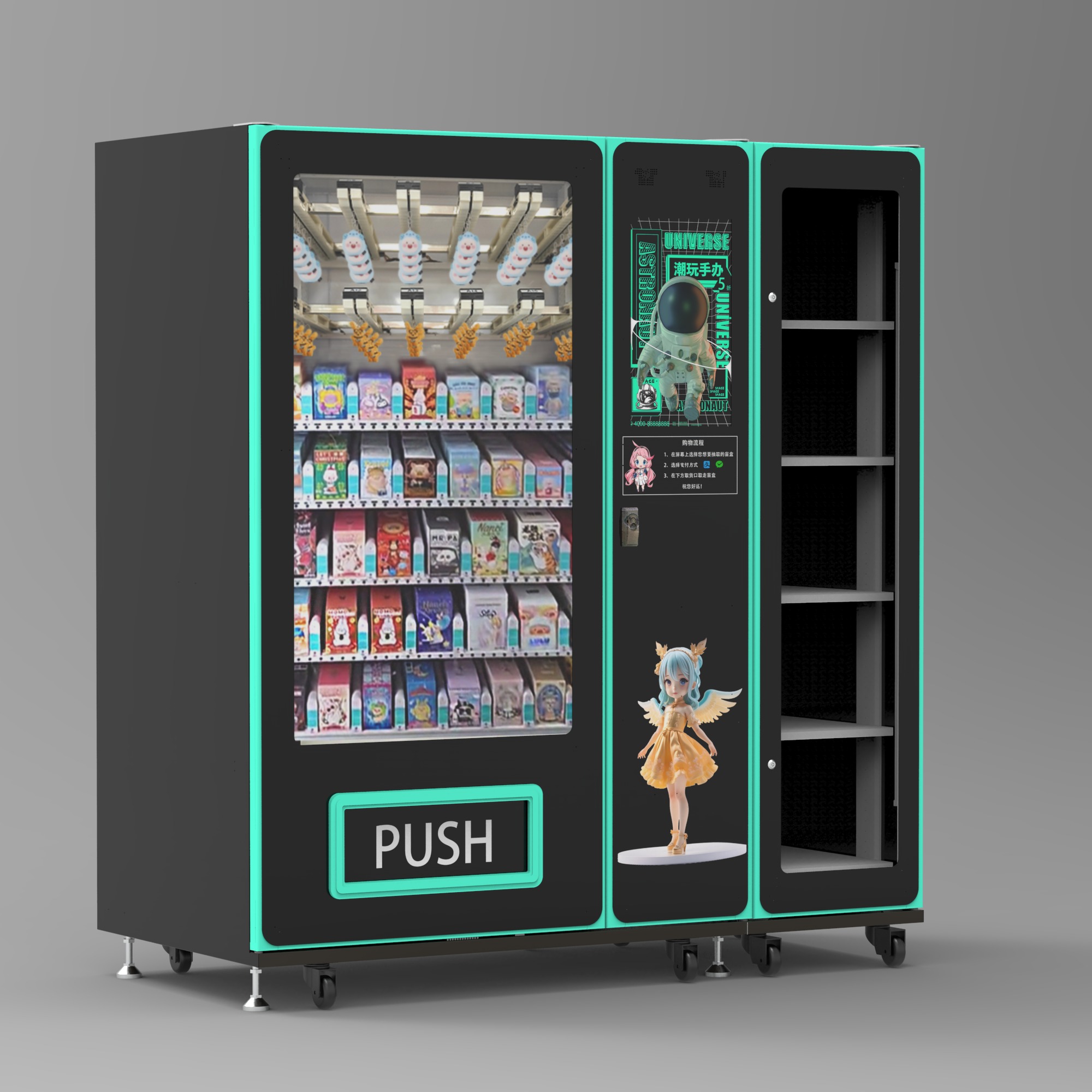 ZD Custom High-Revenue Automatic Touch Screen Toy Blind Box Vending Machines Labubu for Business Ideas