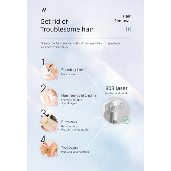 Переносное 808nm диодное лазерное удаление волос на теле Лазерный диодный эпилятор