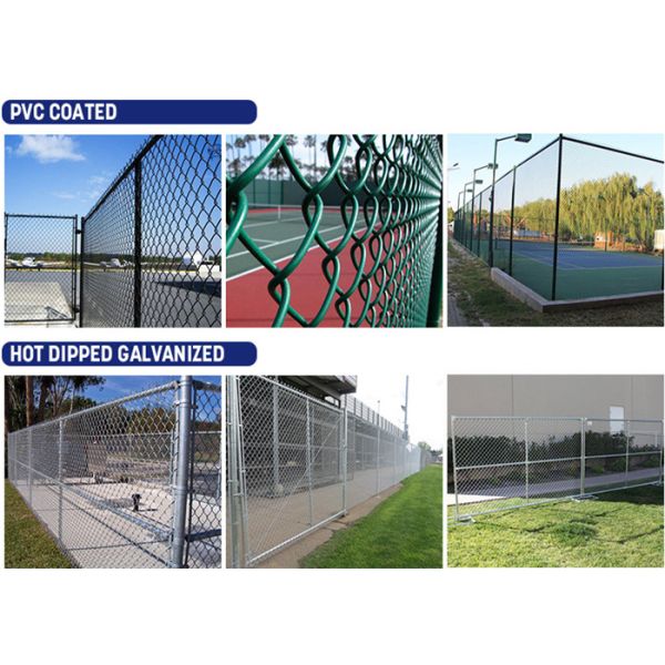 1800mm height green color PVC Coated Chain Link Fence for use sport ground