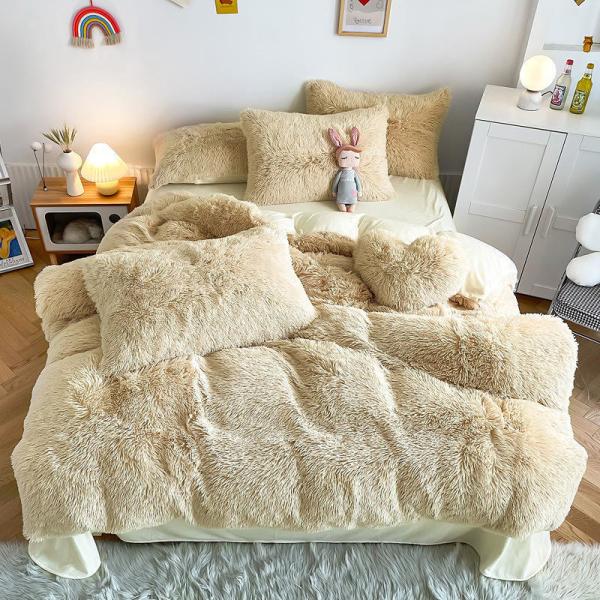 Multi Color Cloud Mink Velvet Soft Comfortable Bedding Sets para Luxury Fluffy Bedding
