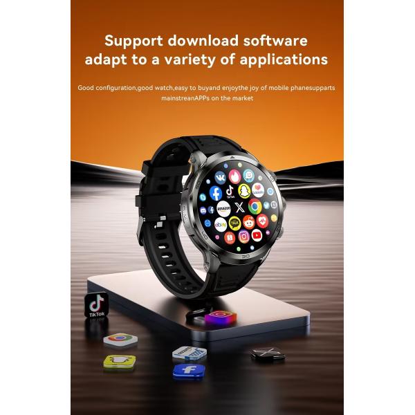 H19 4G Smart Watch 1.95-inch AMOLED 1100mAh 3GB+32GB Android 8.1