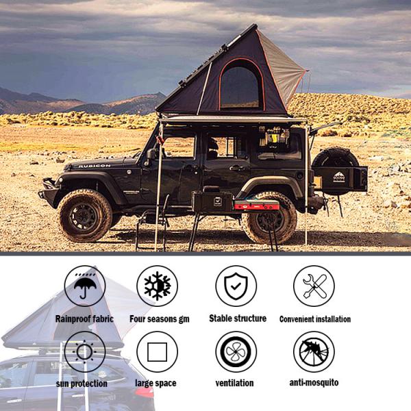 крыши крыши треугольника раковины автомобиля 4x4 располагаясь лагерем шатер алюминиевой трудной верхний с лестницей