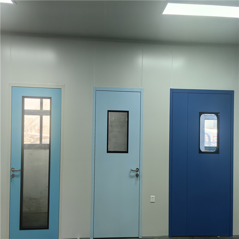 Flush Galvanized Steel Cleanroom Door Custom Thickness For Controlled Environments