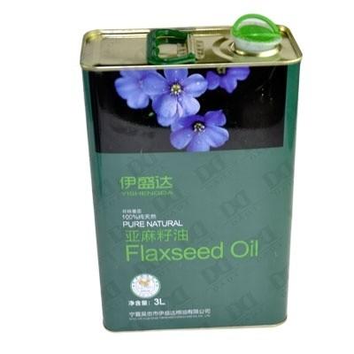 DADI 3L Matte Finish Tin Can Sunflower Oil Food Oil Can Import Spout Lid Carry Handle Food Industrial Features UV Embossing