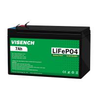 Visench OEM ODM Prismático 12V 3000 Vida útil del ciclo 12.8V 7Ah Batería de iones de litio Lifepo4