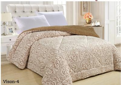 Heat Press Design Comforter Big Machine Stitching With Dyed Sherpa Back