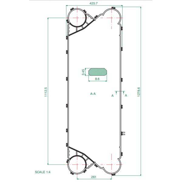 Набивки теплообменного аппарата NT100M вне размера 426*1279mm для маслянного охладителя смазывая