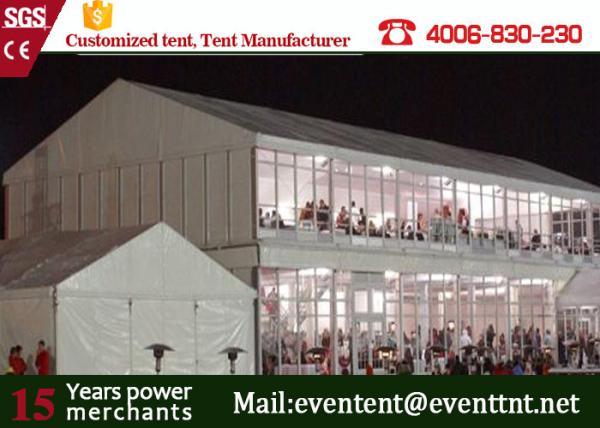 Waterproof Advertising Double Decker Tent 25m With ABS Wall Clear Window
