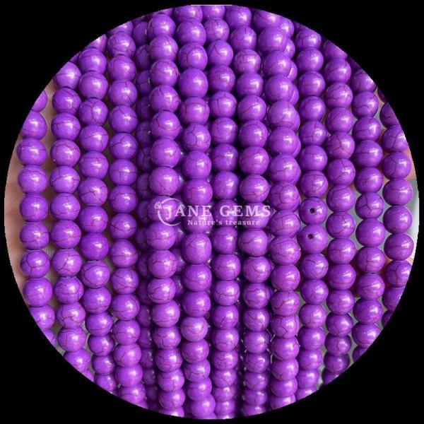 8 mm de gemas pulidas Perlas para joyería Fabricación de suministros Varios colores Turquesa hebras sueltas de perlas para opciones