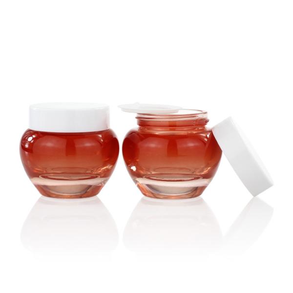 Dos recipientes vazios do frasco do logotipo 50g frascos de vidro personalizados para o creme hidratante