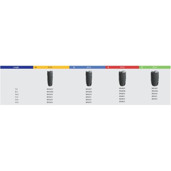 Dental Mini Implant Narrow Connection for Teeth Restoration Customized by 2D/3D/Drawing