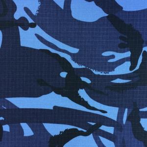 Tecido de camuflagem de poliéster de algodão CVC azul 58/59"