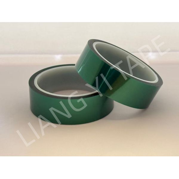 Green PET Silicone Tape 0.055mm For Powder Coating For LED Dot Matrix