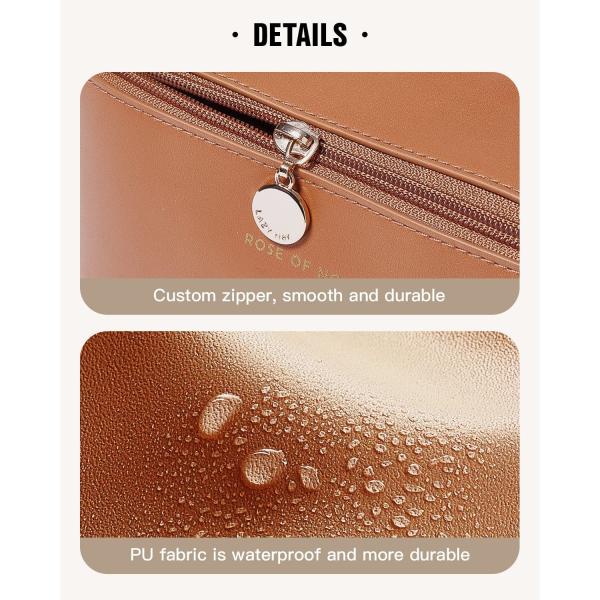 Large Capacity Cosmetic Bags for Women,Waterproof Portable Pouch Open Flat Toiletry Bag Make up Bags