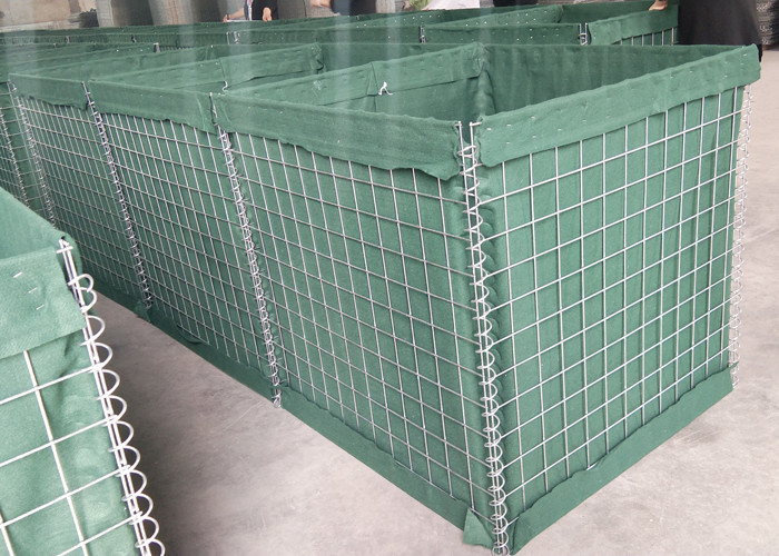 Geotextile зеленого цвета 300g выровнял ячеистую сеть барьера 4.0mm Hesco защитительную