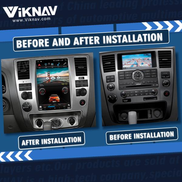 Viknav Android Авто сенсорный экран Автомобильное радио 12,1 дюйма Для Nissan Armada 2009-2010 GPS навигационный головной блок Видеоплеер