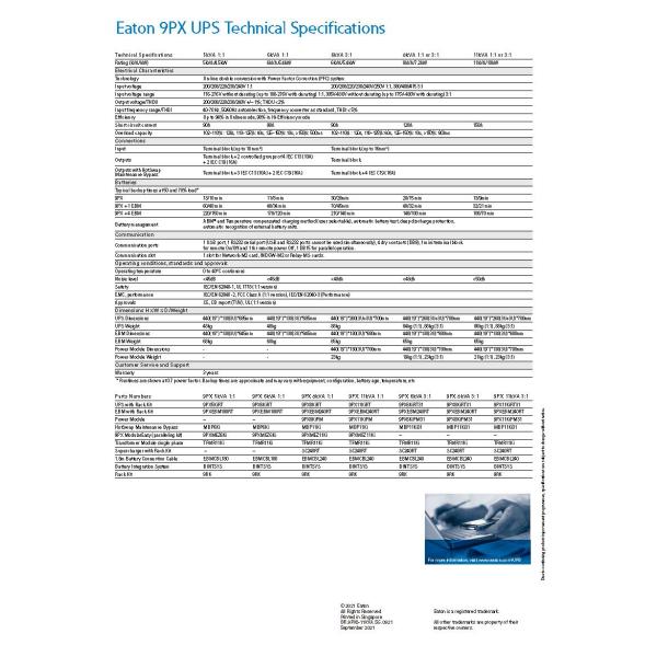 Высокочастотный онлайн-ИБП Eaton 9PX, 1,5 кВА/1500 ВА/1500 Вт, трансформируемый в вертикальную стойку, глобальный