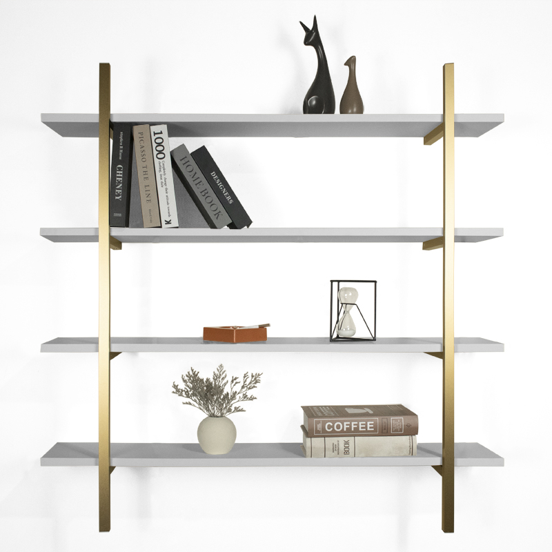 Creative Wall Floating Display for Books Garage Kits and Ornaments Wall-mounted Wooden and Metal Shelves Rack for Living Room