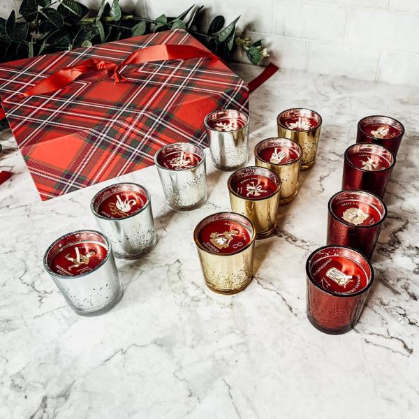 Luxury Holiday Decor Crystal Soy Wax Scented Candles Box For Christmas Gifts